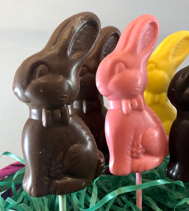 Chocolate Bunny Lollipops